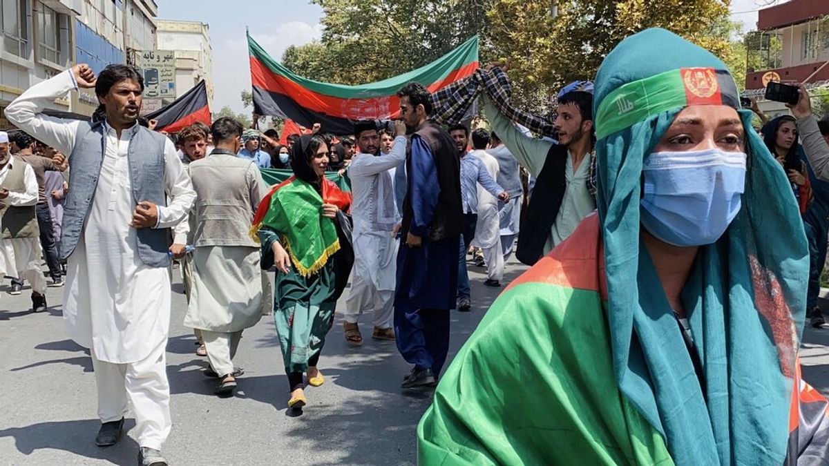 Manifestantes en Afganistán