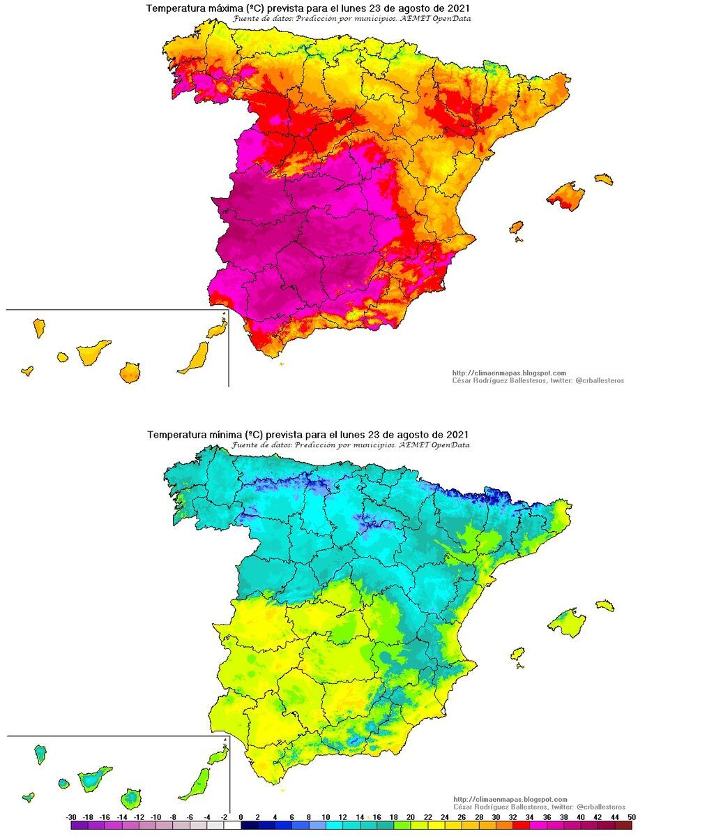 temperaturas lunes