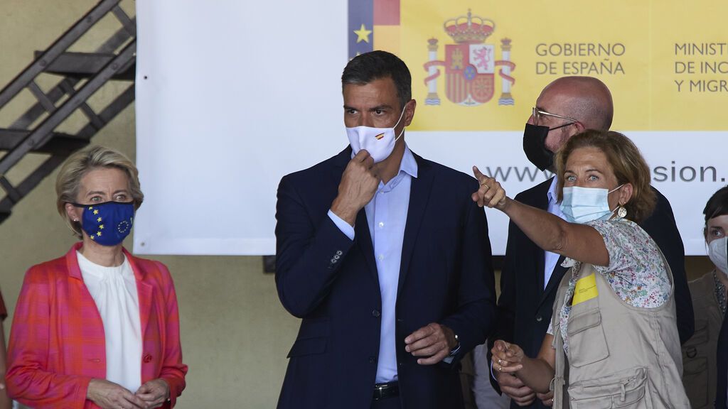 Sánchez visita el centro de acogida de afganos de Torrejón junto a los líderes europeos