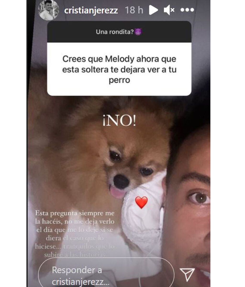 Cristian Jerez ha vuelto a hablar de la situación del perro en común que tiene con Melodie