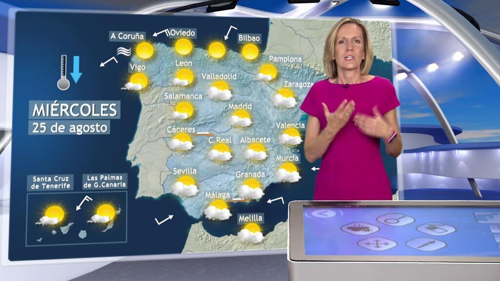 Tormentas y bajón térmico un día más en España: el tiempo que va a hacer el miércoles