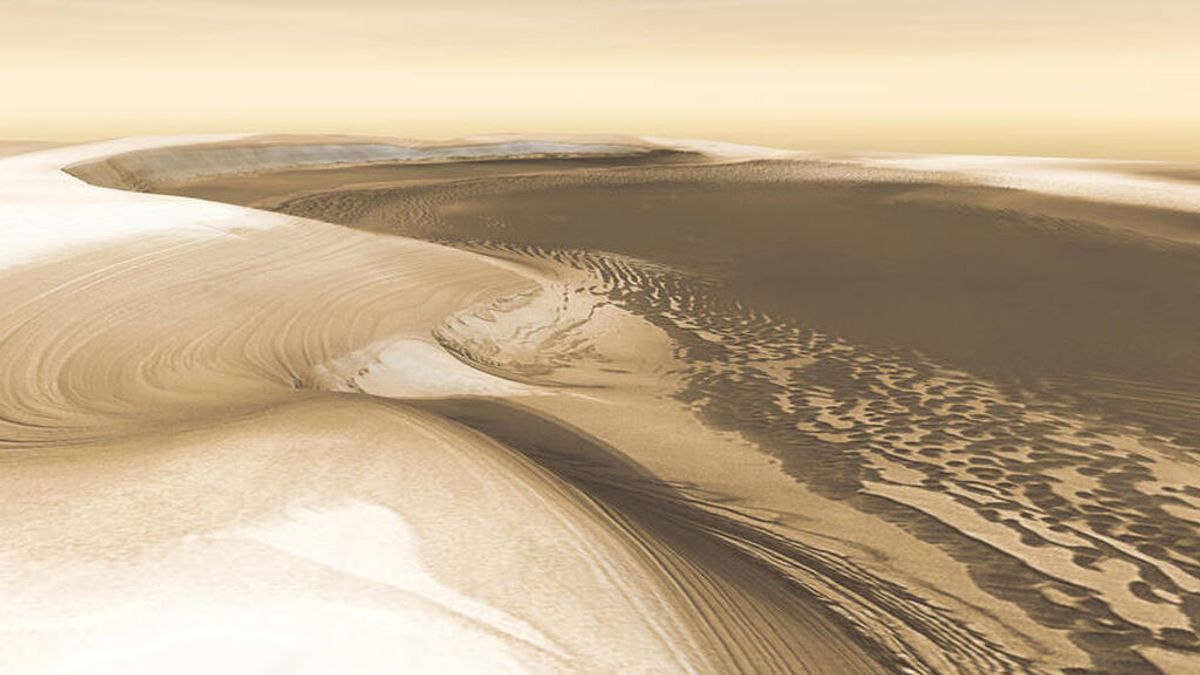 El hielo de Marte es polvoriento, y los científicos creen que podría derretirse