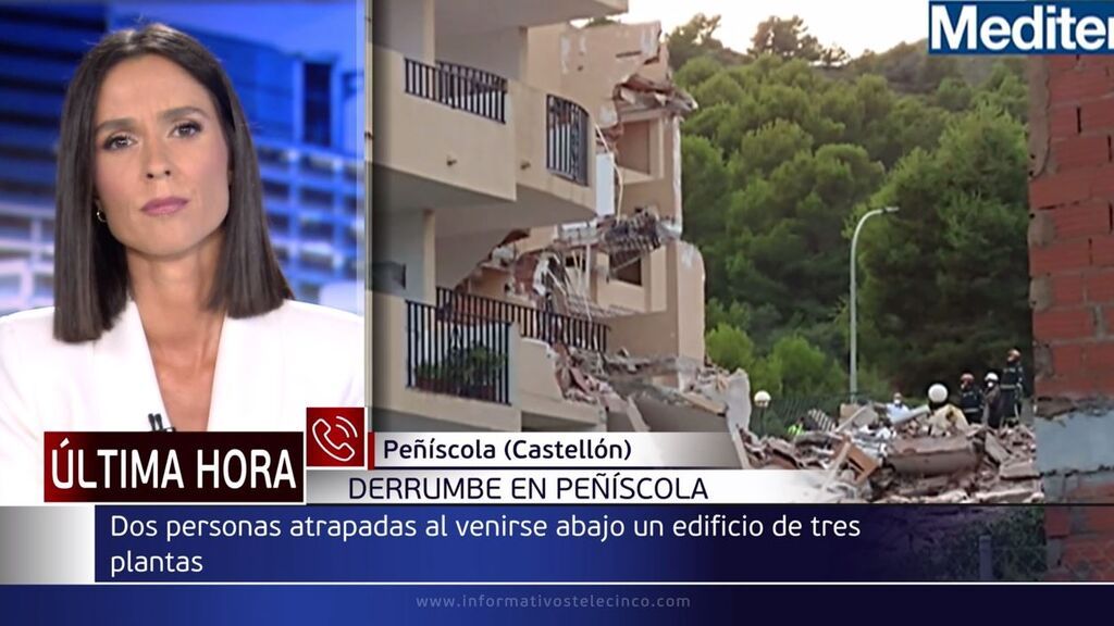 Derrumbe en Peñíscola con varios atrapados: "La prioridad es llegar a una persona que está con vida y que es imposible acceder a él"