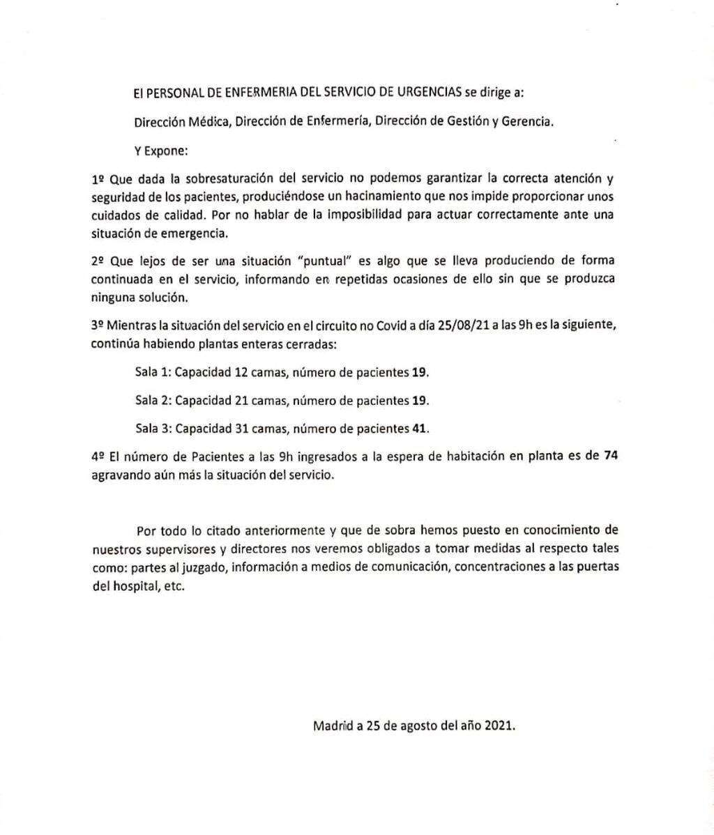 Carta de los trabajadores de la Paz