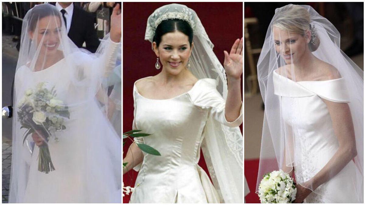 Recogidos de novia con velo inspirados en nuestras famosas: de Eva González y Mary de Dinamarca a Charlene de Mónaco.