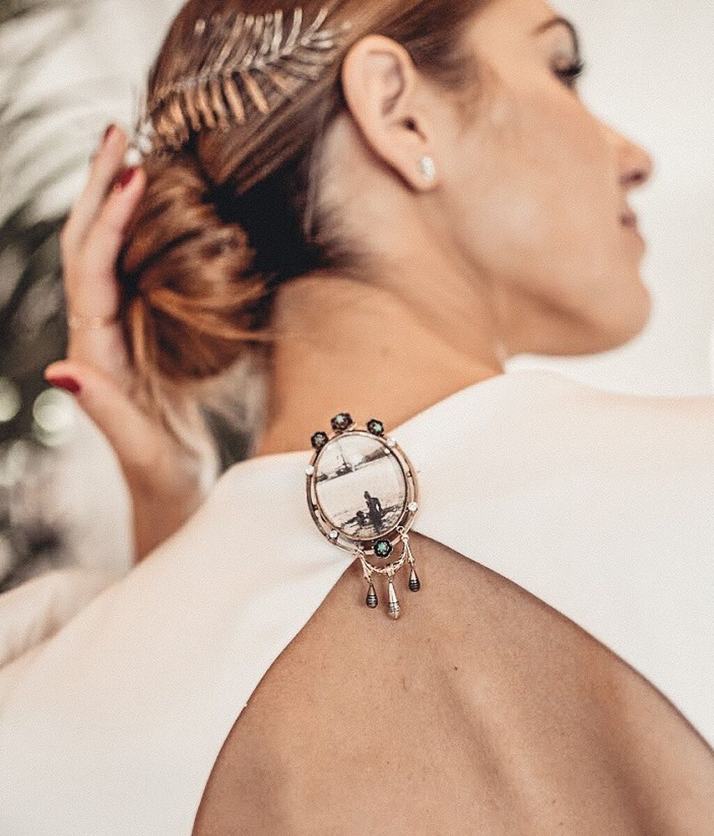 Detalle del vestido de María Gadea Atelier