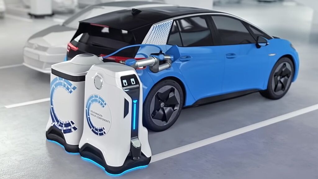 robot de recarga de batería de vehículos de Volkswagen