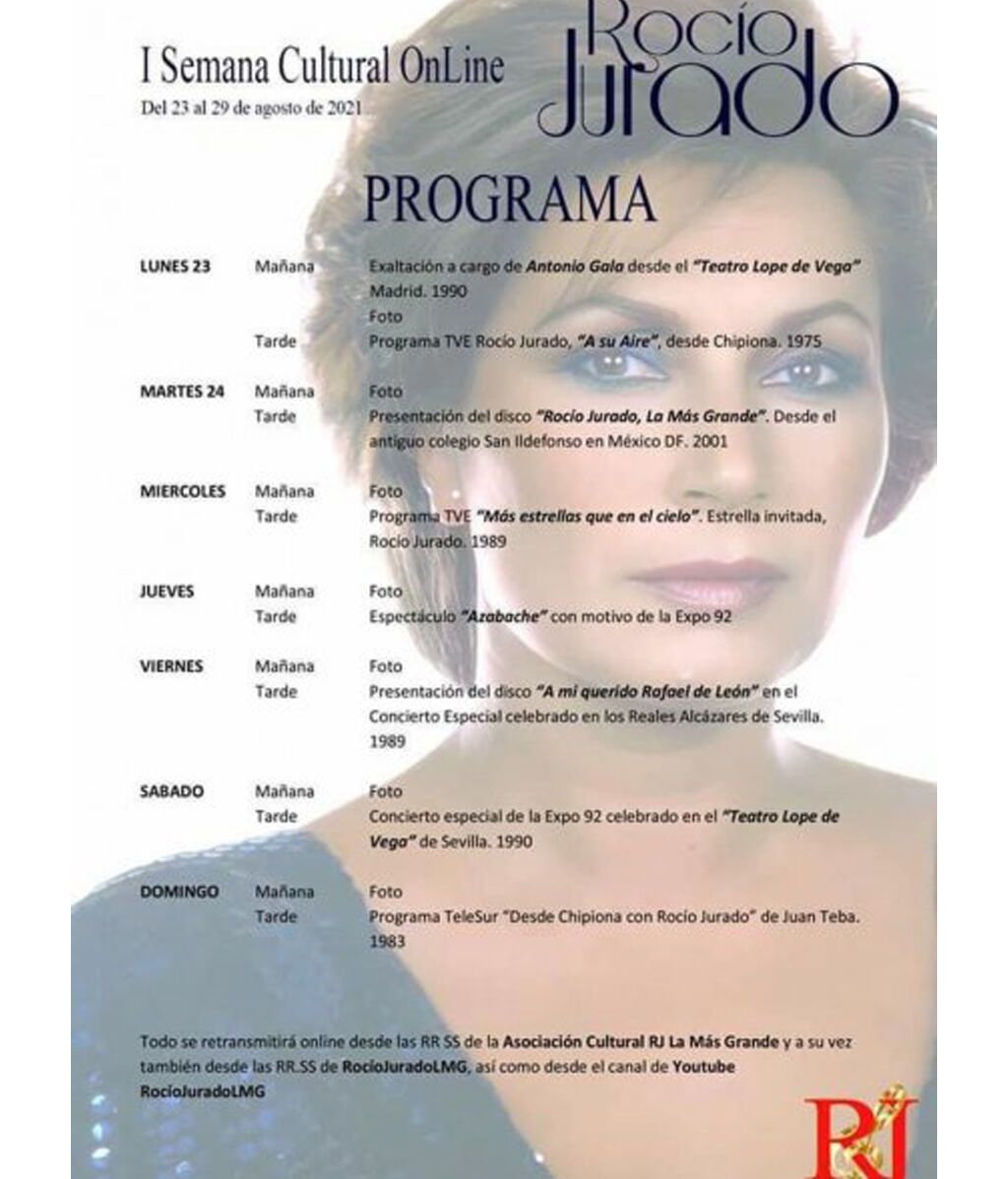 El cartel de la XII Semana Cultural de Rocío Jurado