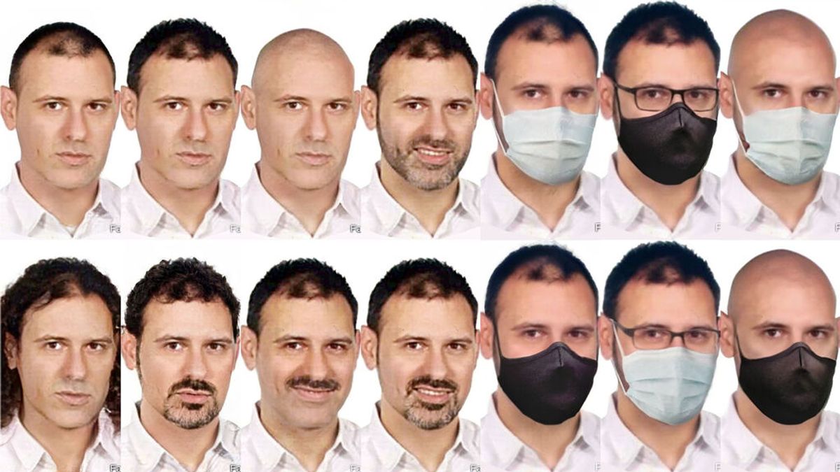Recrean los rostros que el presunto parricida de Barcelona puede adoptar para evitar su detención Recrean los rostros que el presunto parricida de Barcelona puede adoptar para evitar su detención