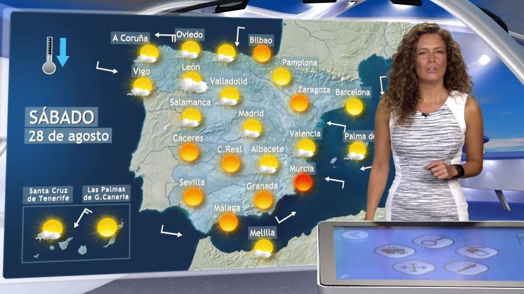 Las temperaturas se suavizan en toda España: el tiempo para el último fin de semana de agosto
