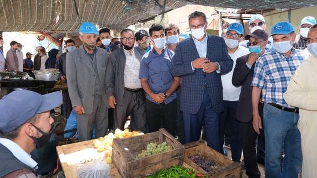 El líder del Reagrupamiento Nacional de Independientes, Aziz Akhannouch, en el primer día de campaña. Fuente Al3omk