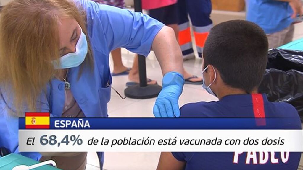 El 68% de la población española está vacunada con dos dosis