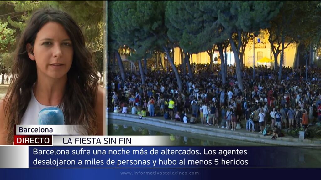 Varios heridos, entre ellos seis mossos, en la última noche de fiestas de Sants de Barcelona