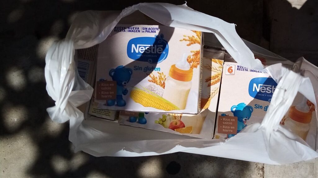 Leche para los bebes llegados de Afganistán