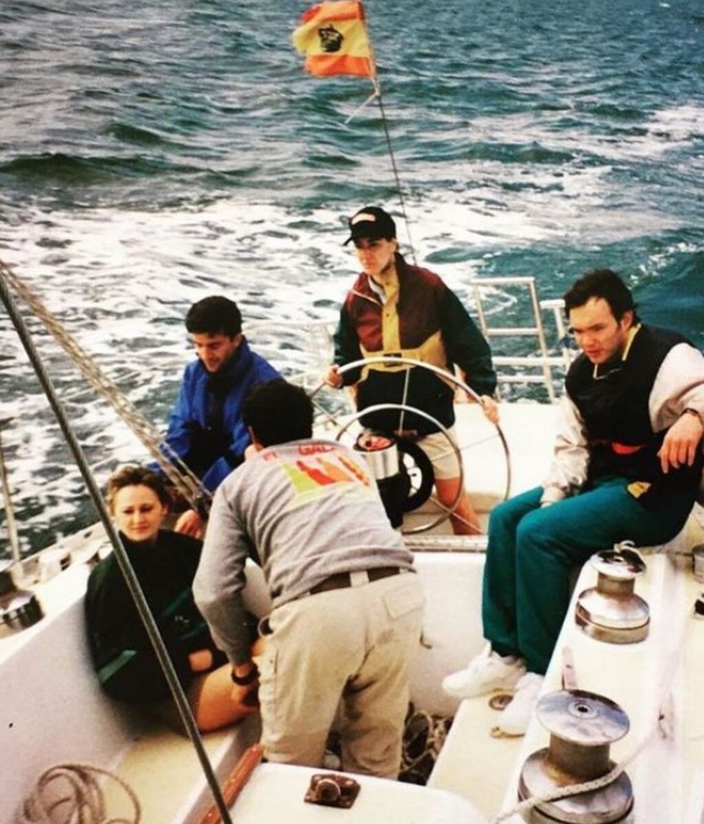 Ana Pelayo, en su primera travesía en 1997. "¿Una señal?", dice