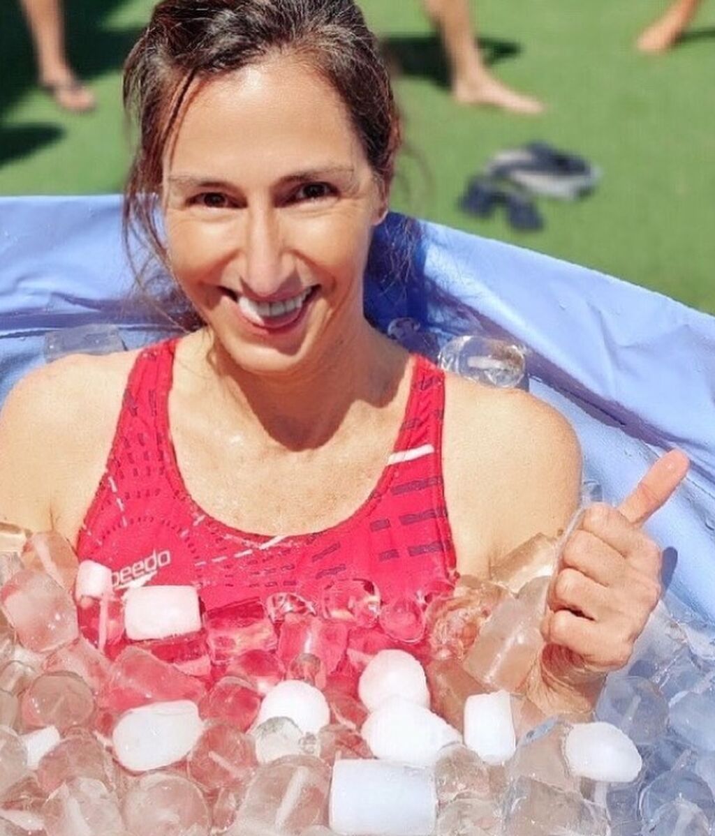 Ana Álvaro, en su entrenamiento para soportar el frío