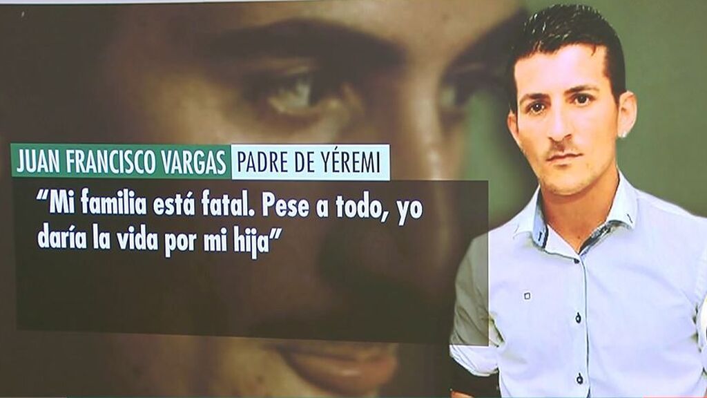 El padre de Yeremi Vargas se defiende de la violación: "Mi hija se metió en la cama"