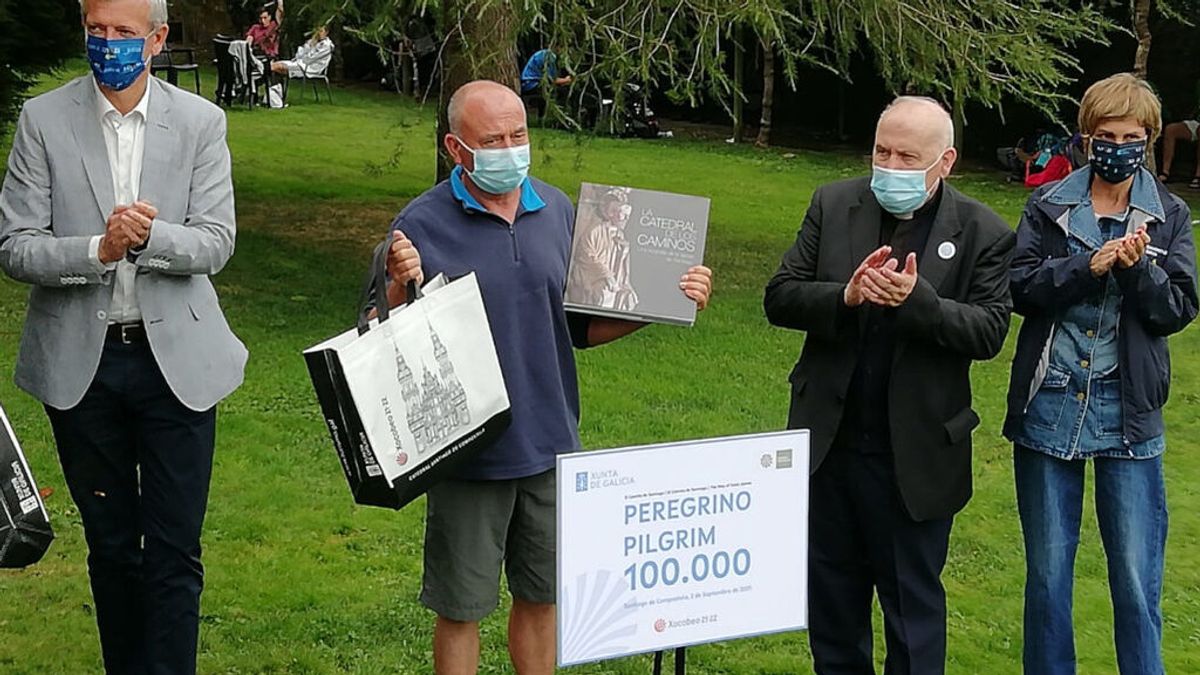 Llega a Santiago de Compostela el peregrino 100.000 Llega a Santiago de Compostela el peregrino 100.000
