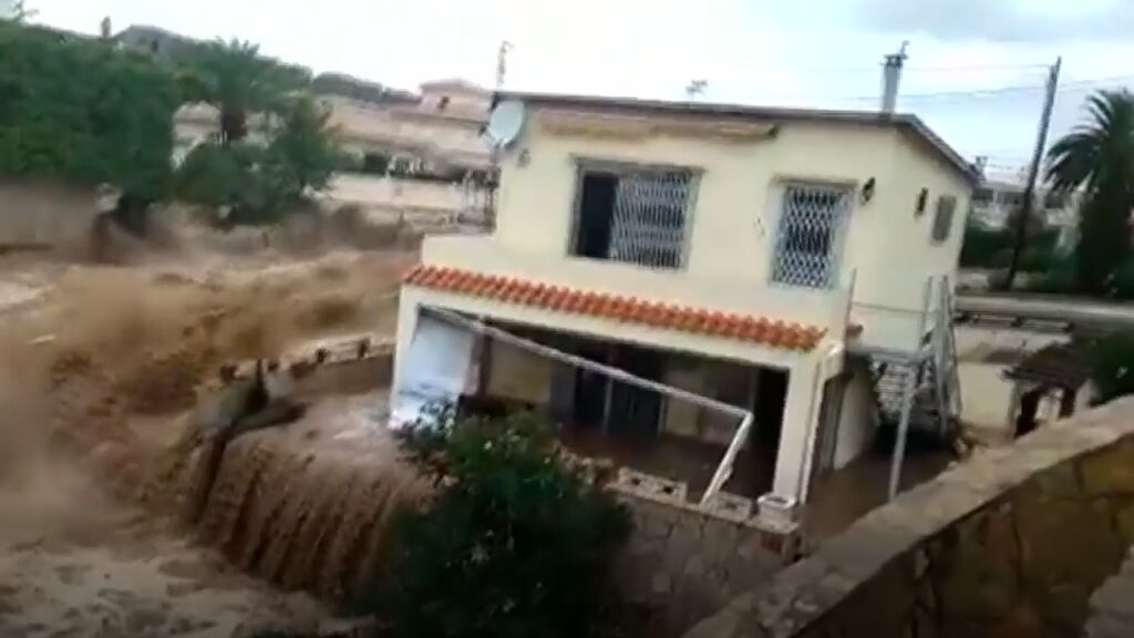 Una casa en un barranco de Vinaroz, el récord de caída de agua en España