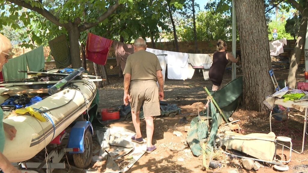 Camping destrozado tras el paso de la DANA