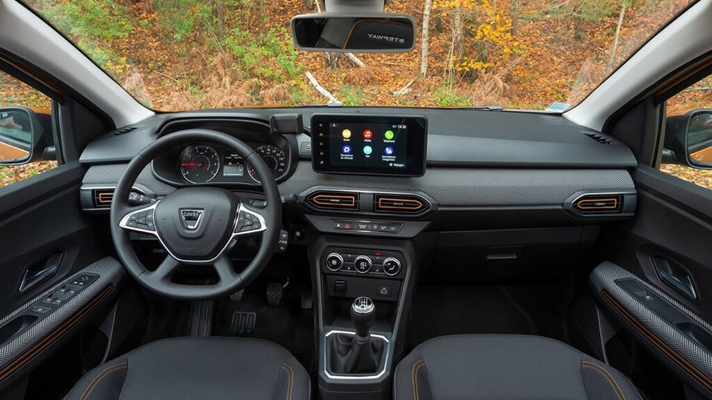 Interior del Sandero agradable y bien ajustado