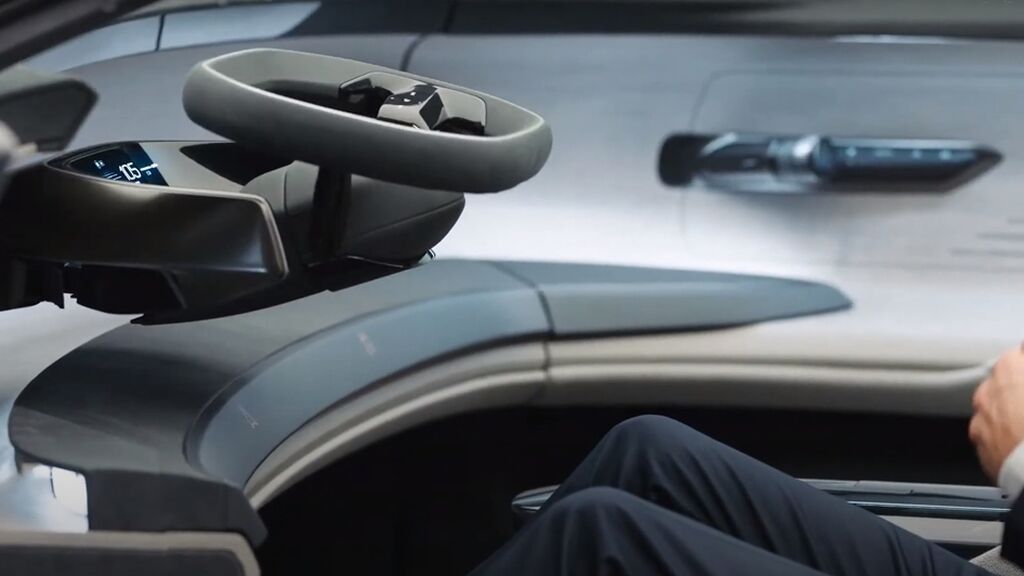 VOLANTE RETRÁCTIL DEL AUDI CONCEPT GRANDSPHERE
