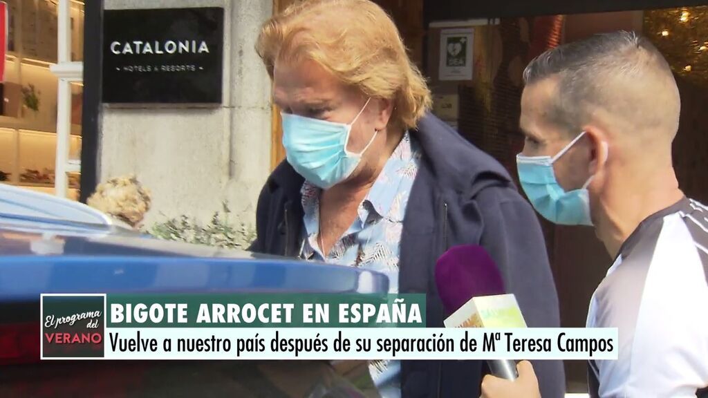 Los nervios de Bigote Arrocet al ser preguntado sobre Teresa Campos