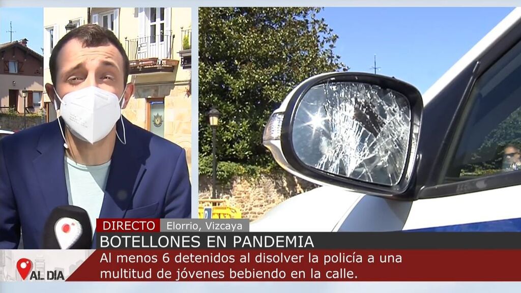 Seis detenidos en Elorrio, Vizcaya, tras causar daños en el mobiliario urbano y enfrentarse a la Ertzaintza