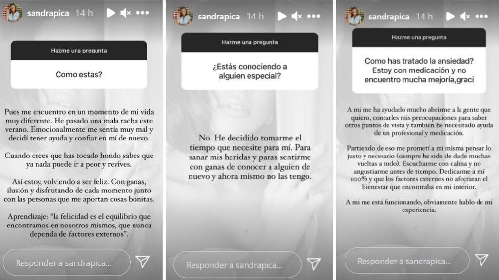 Sandra Pica se ha sincerado con sus seguidores