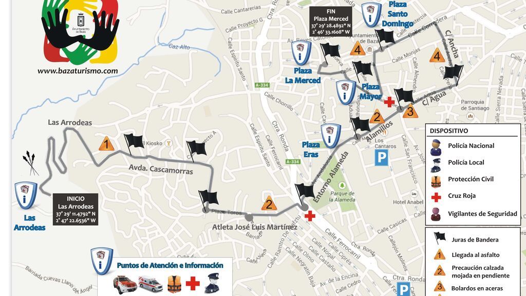 Plano de 2013 del recorrido de El Cascamorras