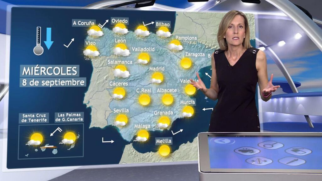 Bajón generalizado de hasta 8 grados: el tiempo que hará el miércoles en España