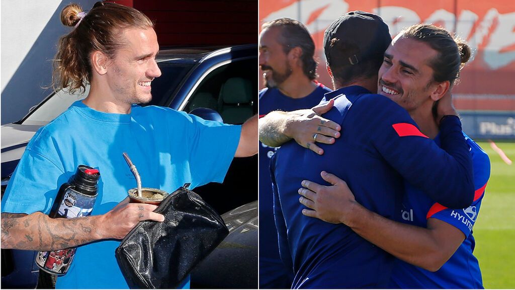 Griezmann ya sonríe con el Atleti: el caluroso reencuentro con Simeone