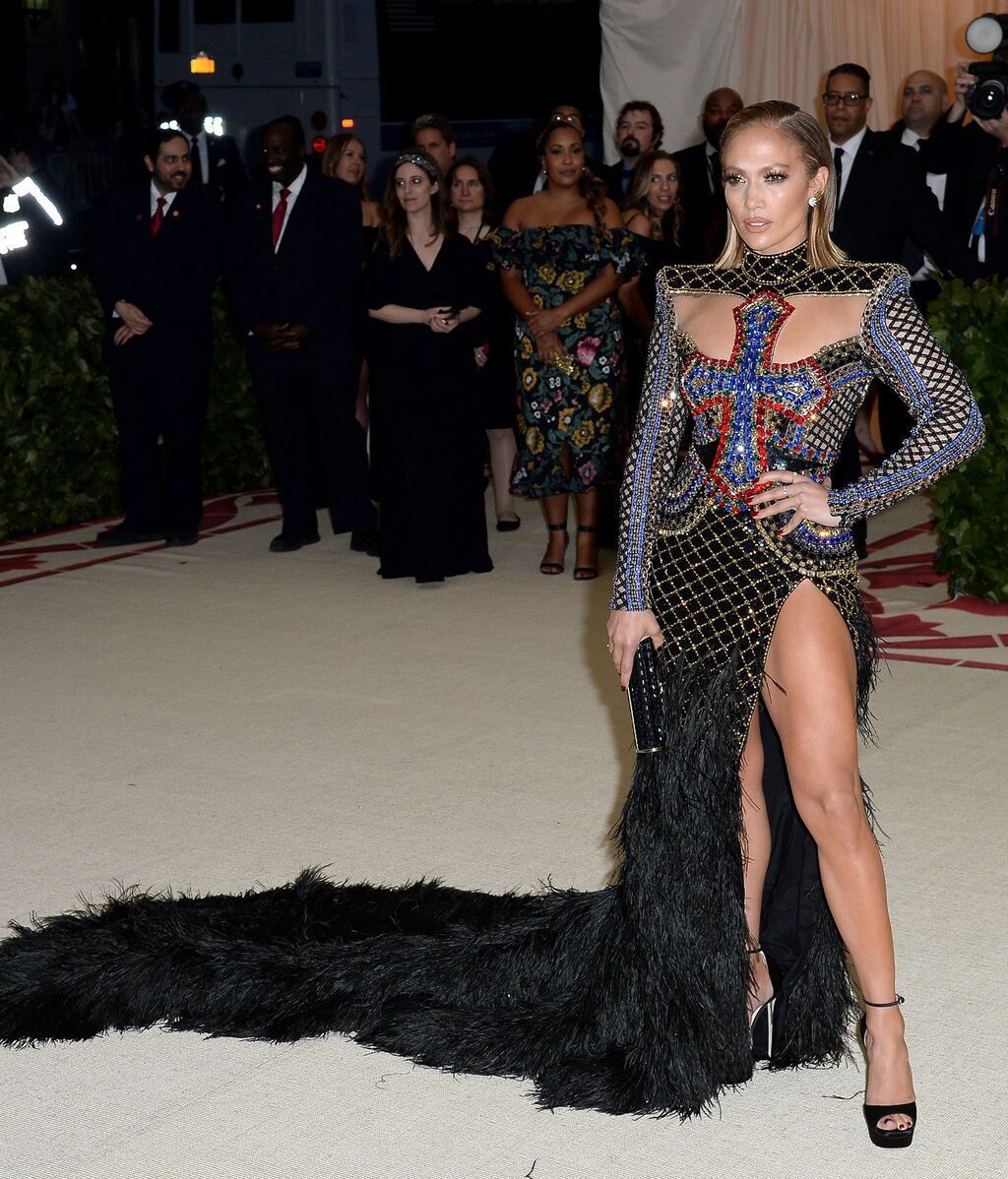 Jennifer Lopez, de Balmain en 2018