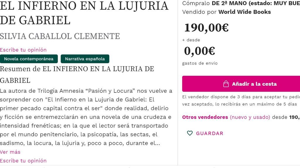 Uno de los libros de Silvia Caballol se vende por 190 euros