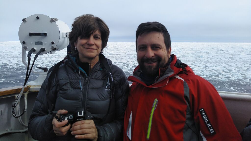 Los investigadores Carlota Escutia y Francisco José Jiménez Espejo
