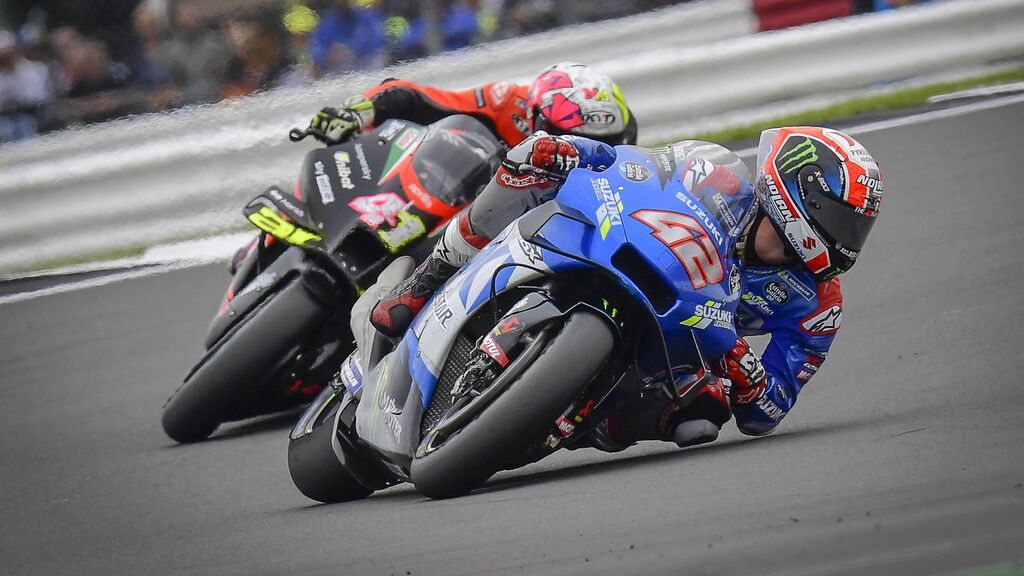 Álex Rins, con la Suzuki.