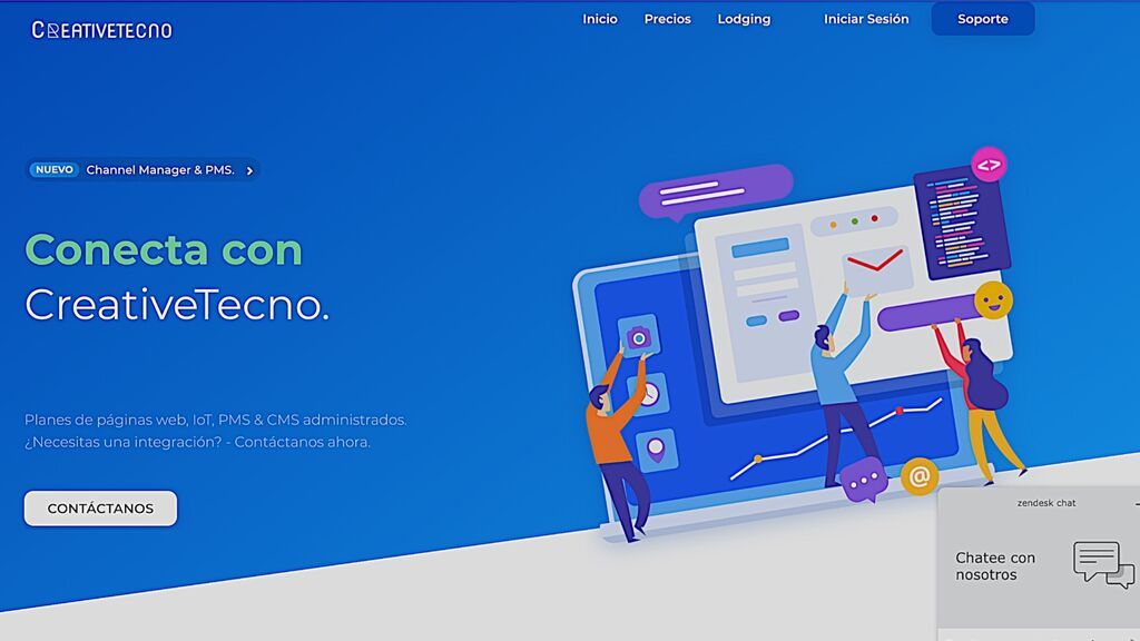 La web de CreativeTecno