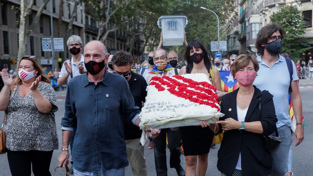 Una representación del Consell per la República durante el acto oficial