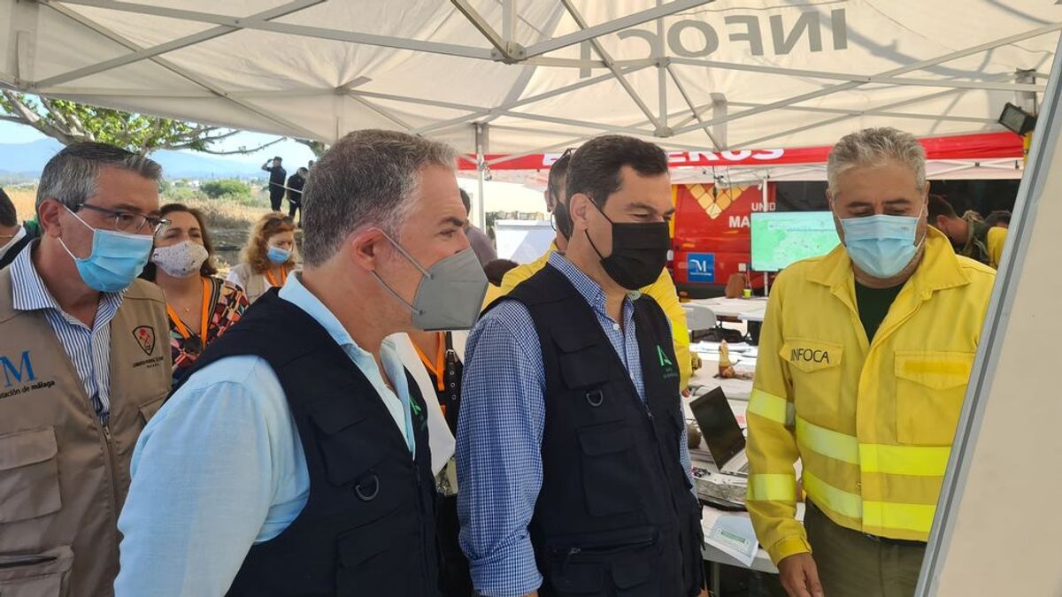 Moreno desvela que el origen de los dos focos del incendio de Málaga es una piña prendida sobre hojarasca Moreno desvela que el origen de los dos focos del incendio de Málaga es una piña prendida sobre hojarasca