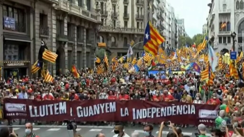 Manifestación de la ANC en Barcelona por la Diada: el independentismo vuelve a movilizar a miles de personas