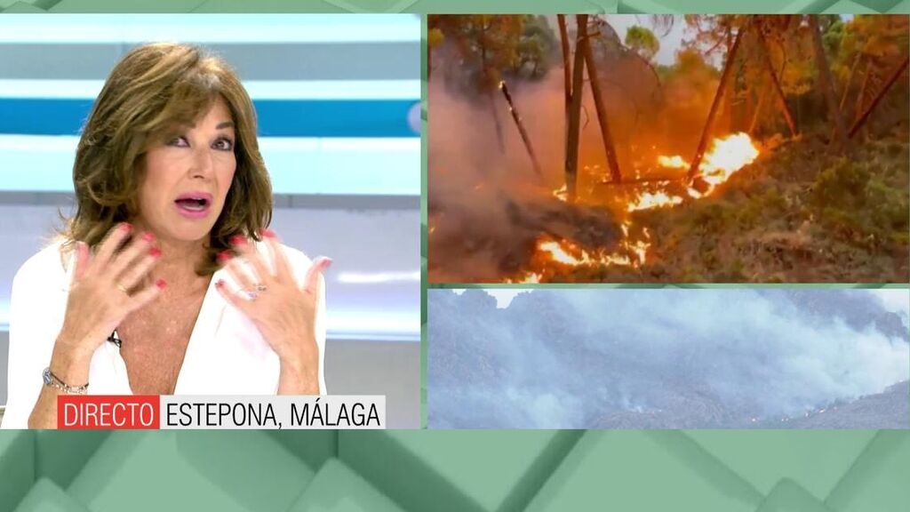 Ana Rosa, afectada con el incendio de Málaga: "Me entran ganas de llorar"