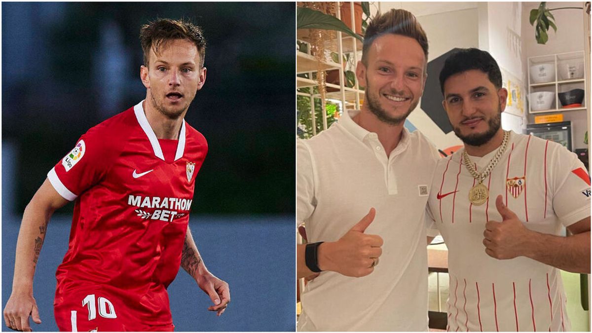 Rakitic hace que Omar Montes se declare sevillista: “Qué bien te queda esta camiseta” Rakitic hace que Omar Montes se declare sevillista: “Qué bien te queda esta camiseta”