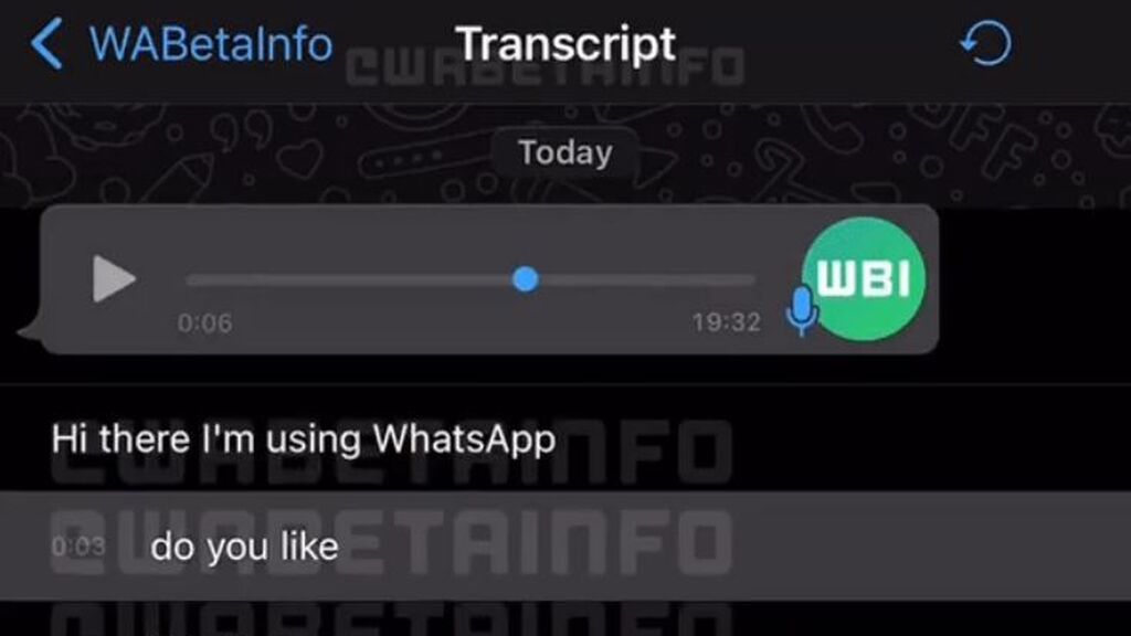 WhatsApp ofrecerá la función de transcripción de mensajes de Voz