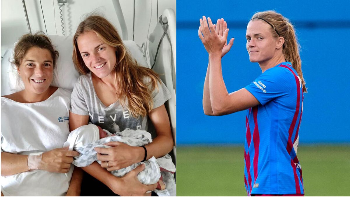 Irene Paredes, jugadora del Barça, y su pareja  Lucía Ybarra ya han sido madres
