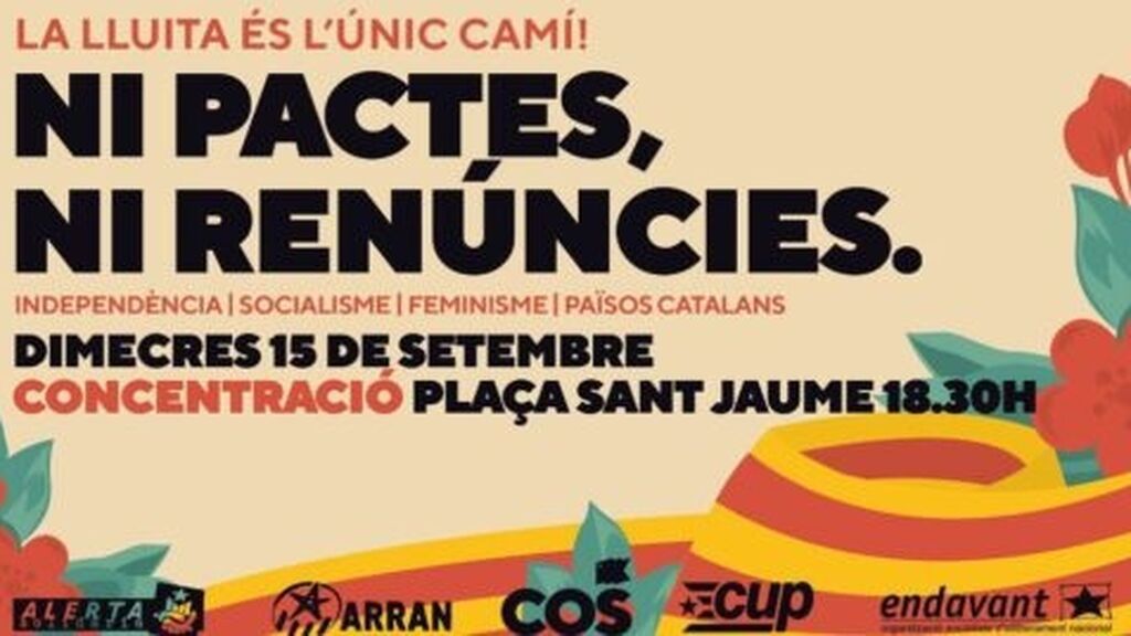 La CUP convoca una protesta contra la mesa de diálogo en la plaza Sant Jaume