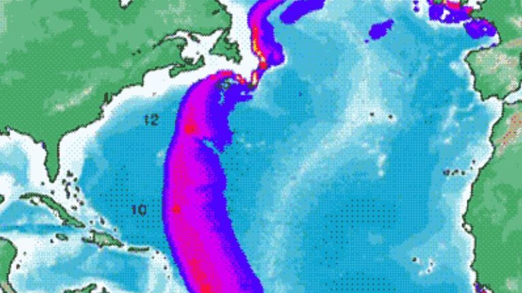 Simulación del supuesto megatsunami que arrasaría la costa este de EEUU
