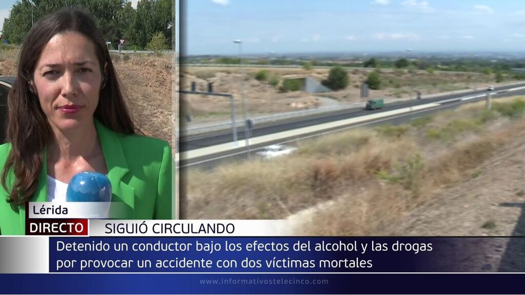 Detenido por chocar y causar dos muertes mientras conducía bebido y drogado en Lleida