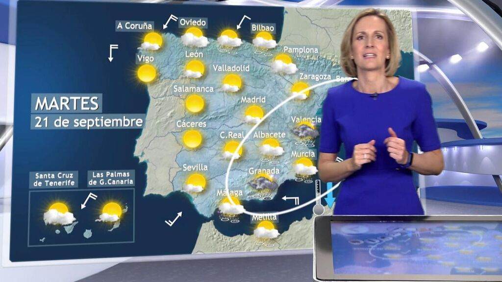 Las tormentas se intensifican por la Dana: el tiempo que hará el martes en España