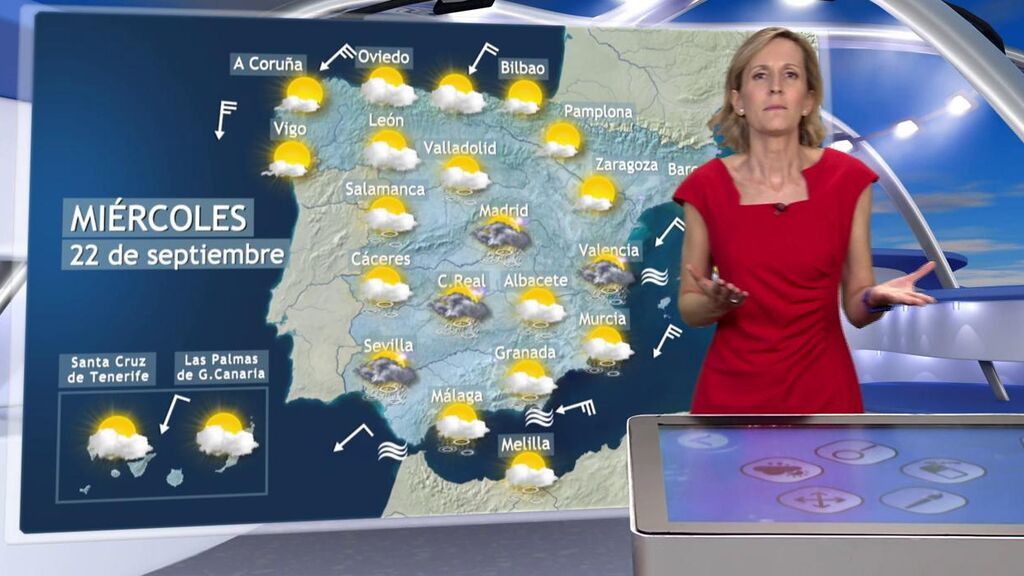 Las lluvias cobran fuerza y se extienden el miércoles: el tiempo para empezar el otoño en España