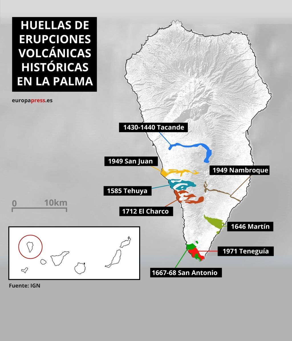 Erupciones en La Palma